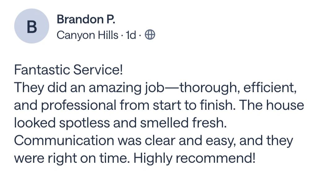 Trust me cleaners customer review 10