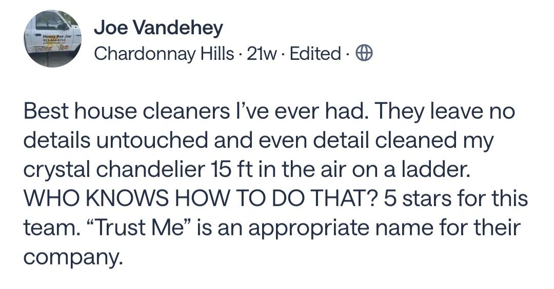 Trust me cleaners customer review 13