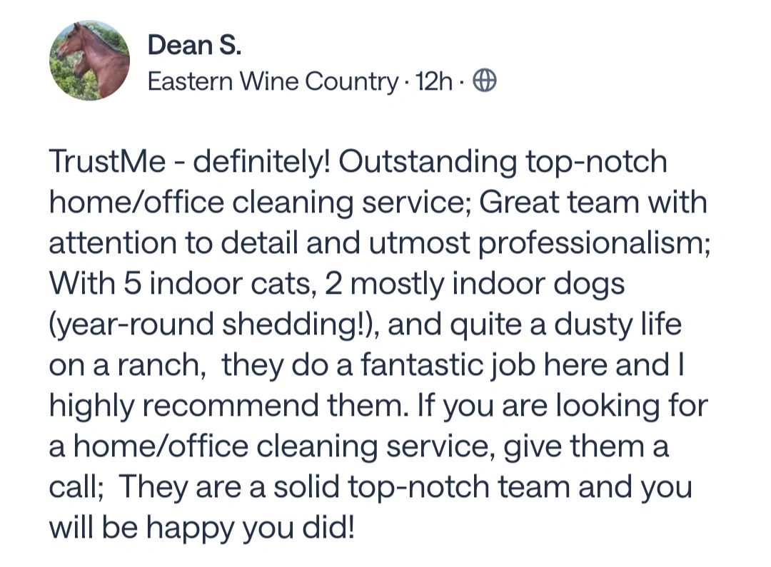 Trust me cleaners customer review 5